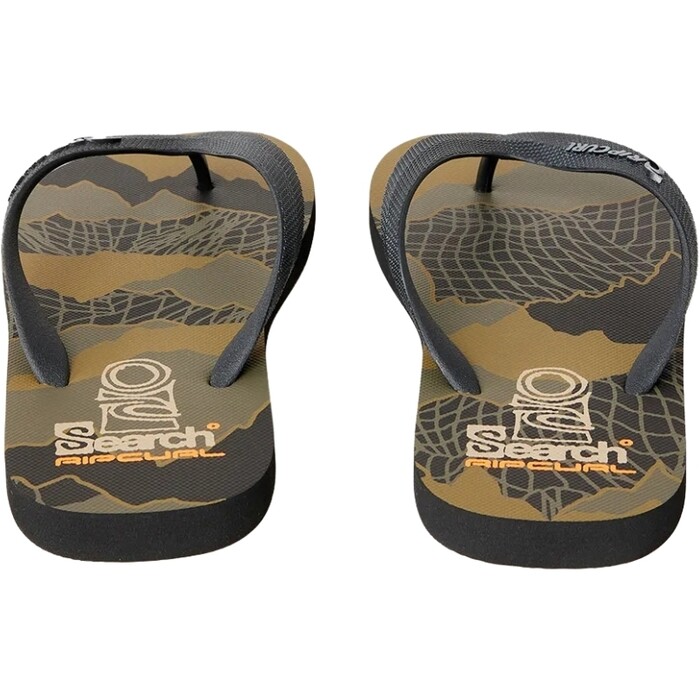 2024 Rip Curl Mnner Open Toe Search Bloom Flip Flop 1BFMOT - Black / Olive